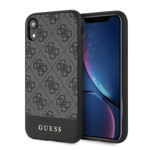 Hurtownia GSM - Etui Guess GUHCI61G4GLGR Apple iPhone XR szary/grey hardcase 4G Stripe Collection - GUE593GRY - {ean13} - Hurt
