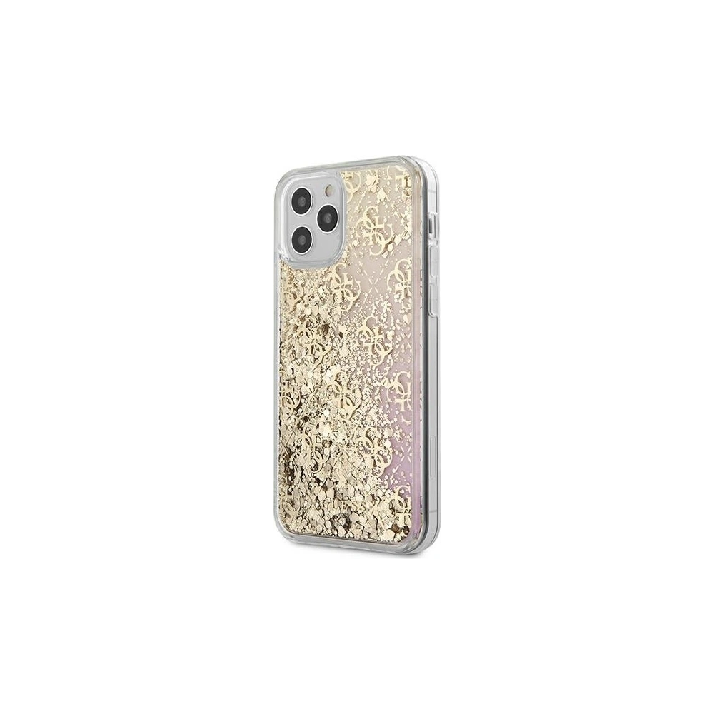 Wholesale Guess GUHCP12LLG4GGPIGO Apple iPhone 12 Pro Max gold hardcase Gradient Liquid Glitter 4G - GUE597GLD - {ean13} - Hurt