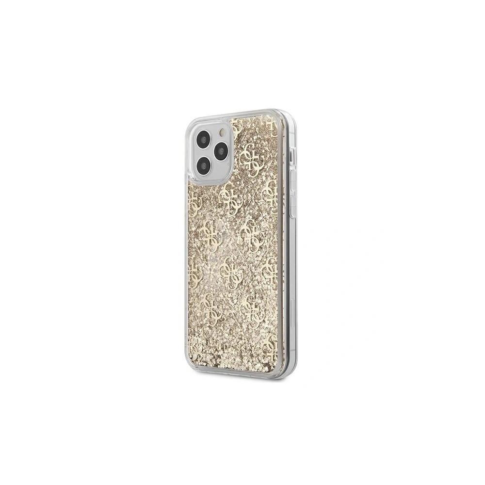 Wholesale Guess GUHCP12LLG4GSLG Apple iPhone 12 Pro Max gold hardcase 4G Liquid Glitter - GUE598GLD - {ean13} - Hurt