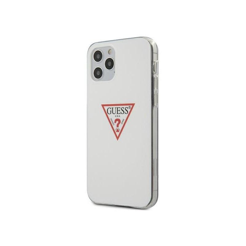 Guess Distributor - 3700740481929 - GUE604WHT - Guess GUHCP12LPCUCTLWH Apple iPhone 12 Pro Max white hardcase Triangle Collection - B2B homescreen