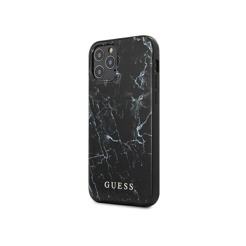 Guess Distributor - 3700740481684 - GUE607BLK - Guess GUHCP12LPCUMABK Apple iPhone 12 Pro Max black hardcase Marble - B2B homescreen