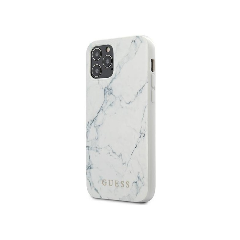 Hurtownia Guess - 3700740481714 - GUE608WHT - Etui Guess GUHCP12LPCUMAWH Apple iPhone 12 Pro Max biały/white hardcase Marble - B2B homescreen