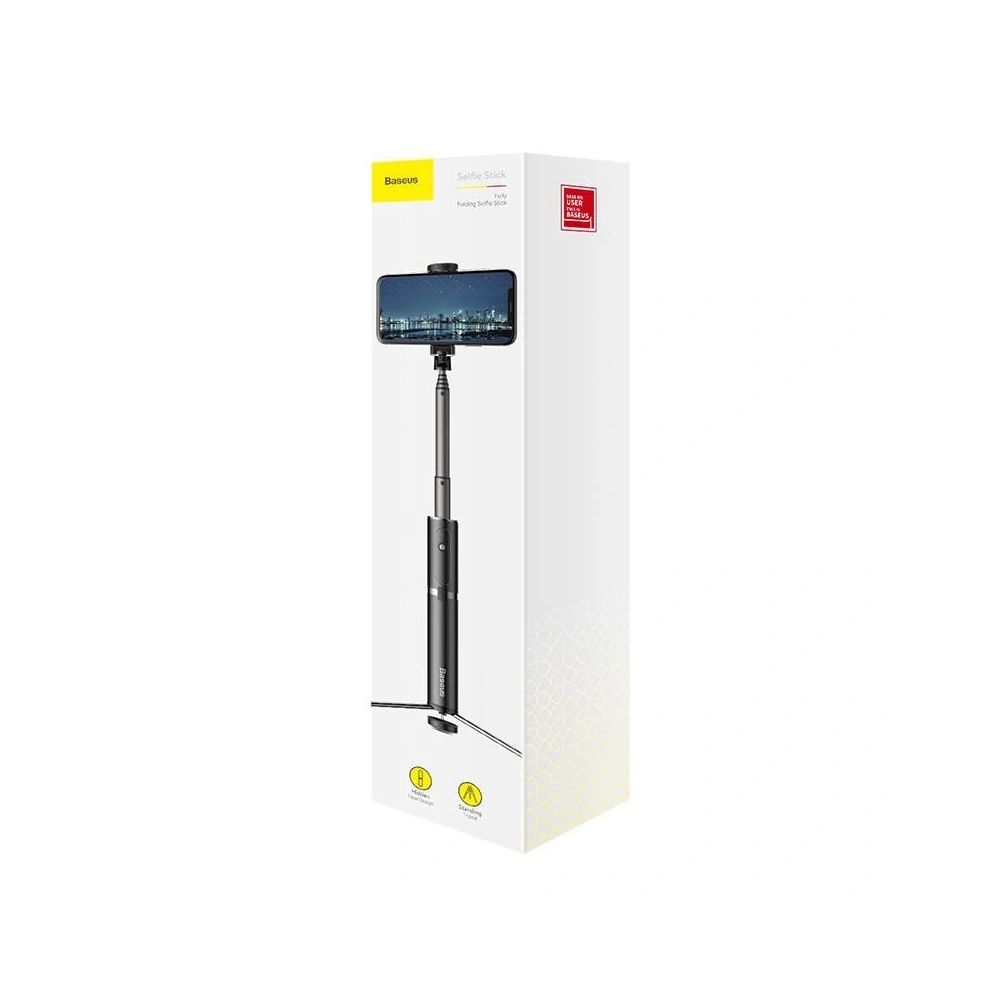 Hurtownia GSM - Baton selfie, trepied Bluetooth Baseus (negru-auriu) - BSU1775BLKGLD - {ean13} - Hurt