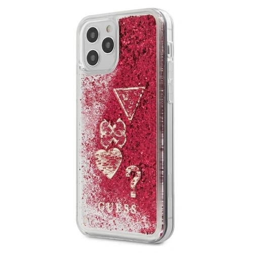 Hurtownia Guess - 3700740481288 - GUE613RAS - Etui Guess GUHCP12MGLHFLRA Apple iPhone 12/12 Pro malinowy/raspberry hardcase Glitter Charms - B2B homescreen