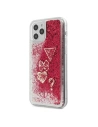 Guess GUHCP12MGLHFLRA Apple iPhone 12/12 Pro raspberry hardcase Glitter Charms