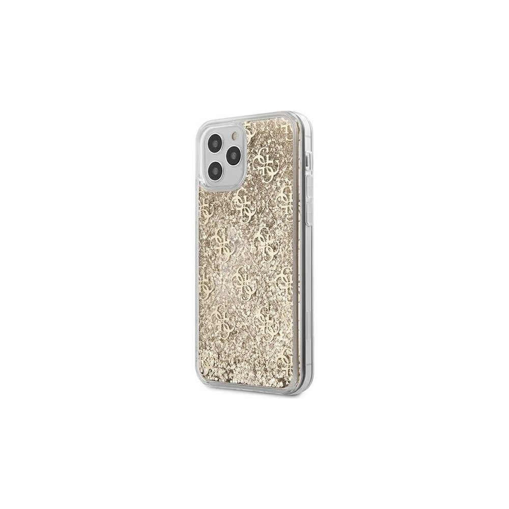 Hurtownia GSM - Etui Guess GUHCP12MLG4GSLG Apple iPhone 12/12 Pro złoty/gold hardcase 4G Liquid Glitter - GUE616GLD - {ean13} - Hurt