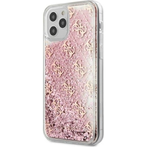 Etui Guess GUHCP12MLG4GSPG Apple iPhone 12/12 Pro roz/pink hardcase 4G Liquid Glitter