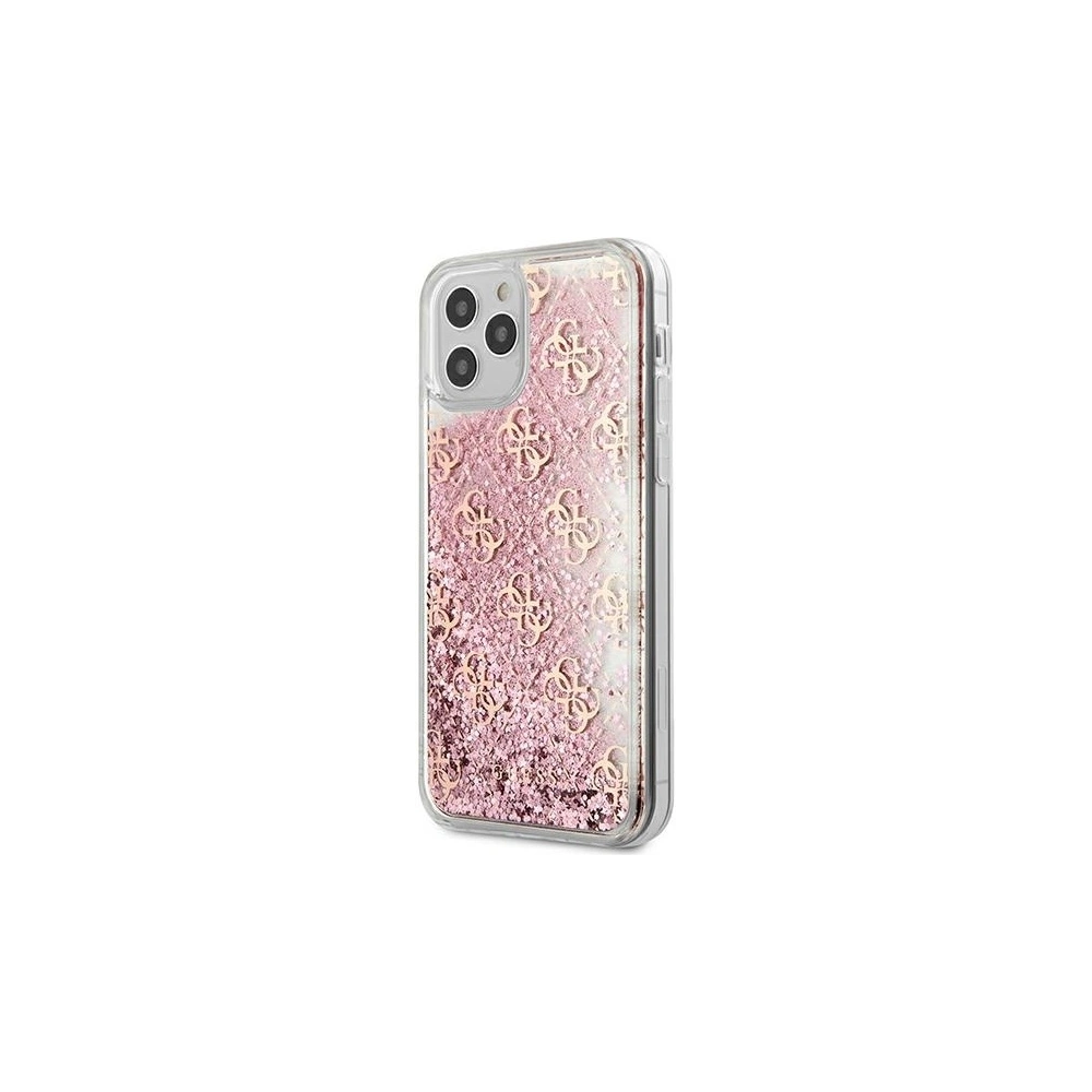 Wholesale Guess GUHCP12MLG4GSPG Apple iPhone 12/12 Pro pink hardcase 4G Liquid Glitter - GUE617PNK - {ean13} - Hurt