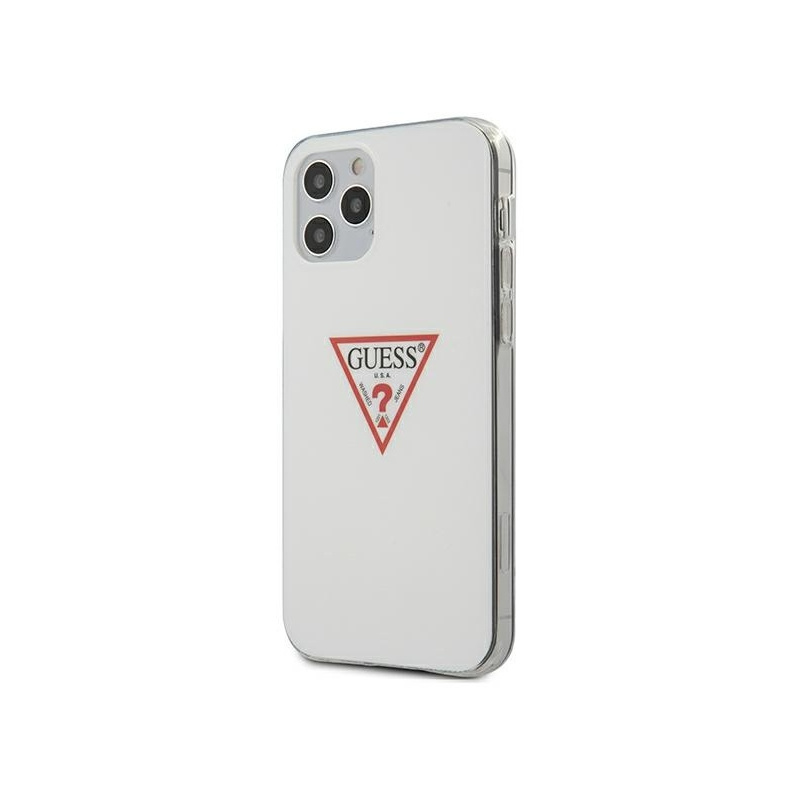 Guess Distributor - 3700740481912 - GUE621WHT - Guess GUHCP12MPCUCTLWH Apple iPhone 12/12 Pro white hardcase Triangle Collection - B2B homescreen