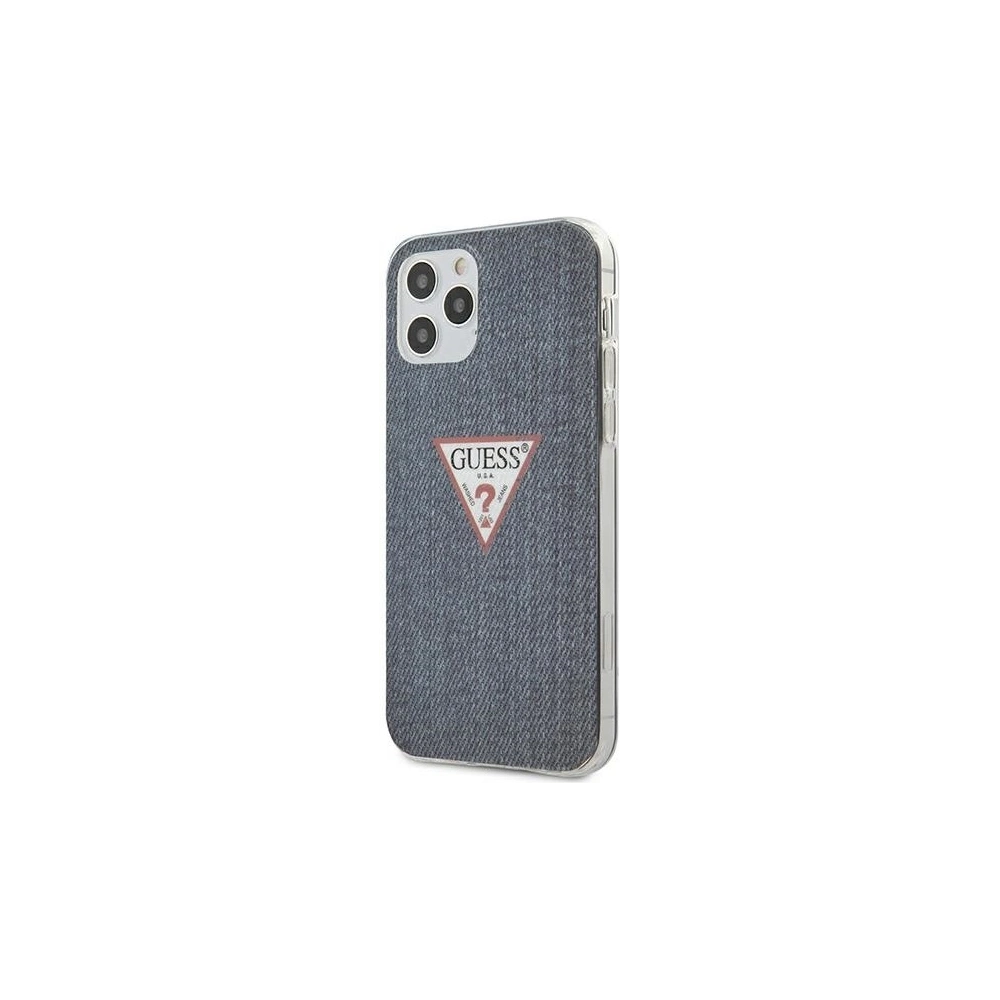 Wholesale Guess GUHCP12MPCUJULDB Apple iPhone 12/12 Pro dark blue hardcase Jeans Collection - GUE622BLU - {ean13} - Hurt