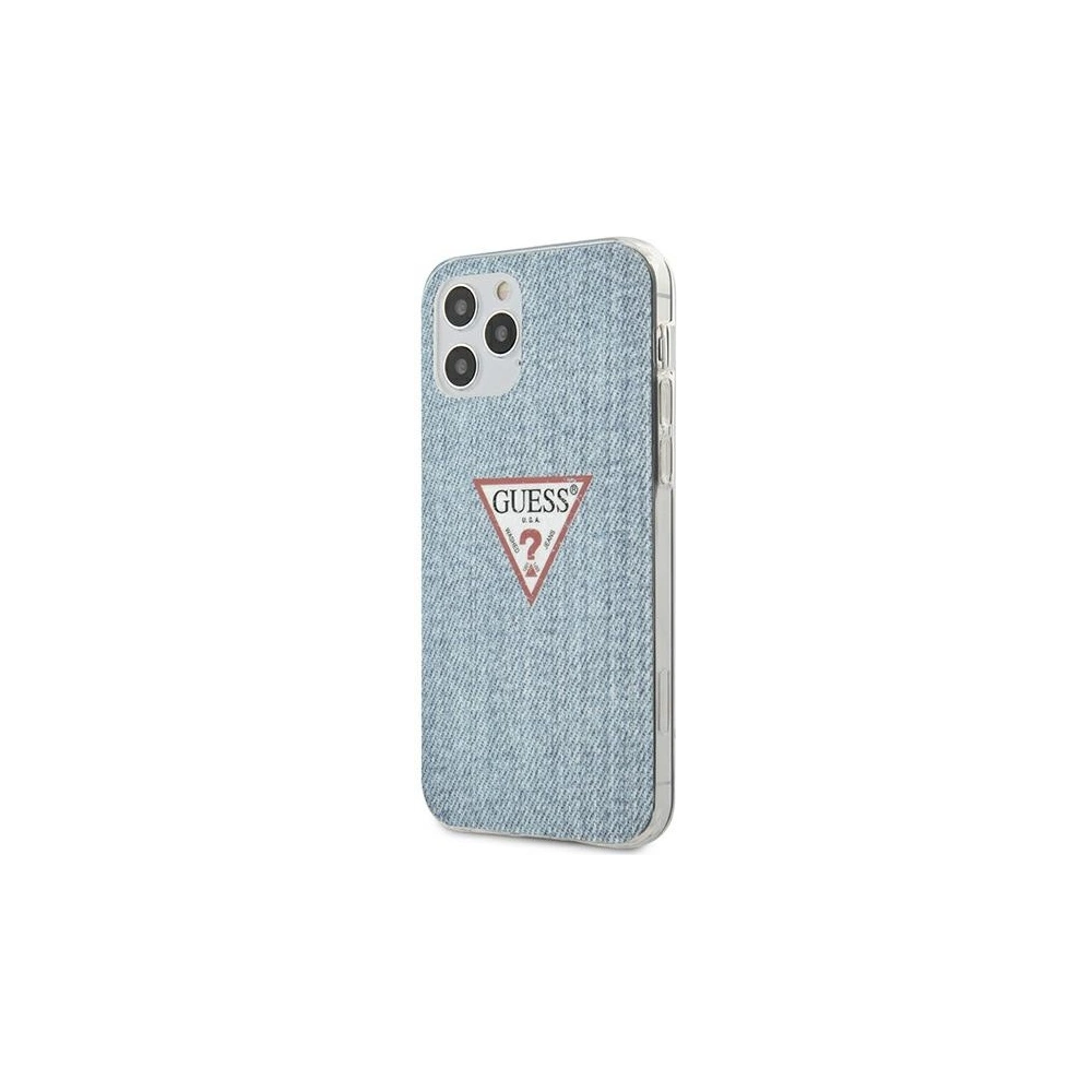 Wholesale Guess GUHCP12MPCUJULLB Apple iPhone 12/12 Pro light blue hardcase Jeans Collection - GUE623BLU - {ean13} - Hurt