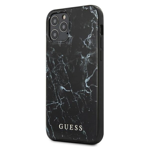 Hurtownia Guess - 3700740481677 - GUE624BLK - Etui Guess GUHCP12MPCUMABK Apple iPhone 12/12 Pro czarny/black hardcase Marble - B2B homescreen