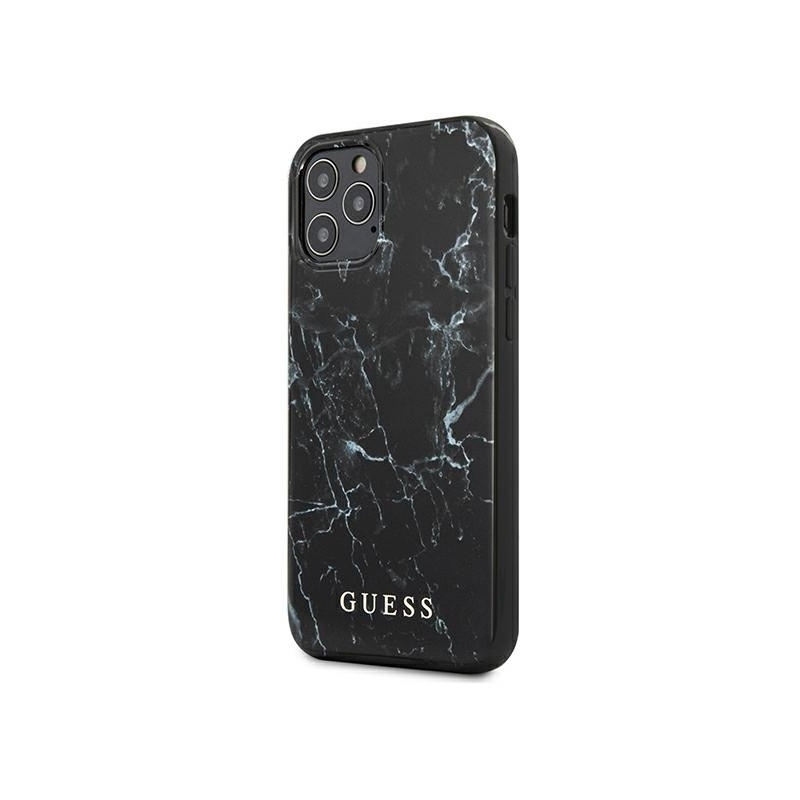 Guess Distributor - 3700740481677 - GUE624BLK - Guess GUHCP12MPCUMABK Apple iPhone 12/12 Pro black hardcase Marble - B2B homescreen