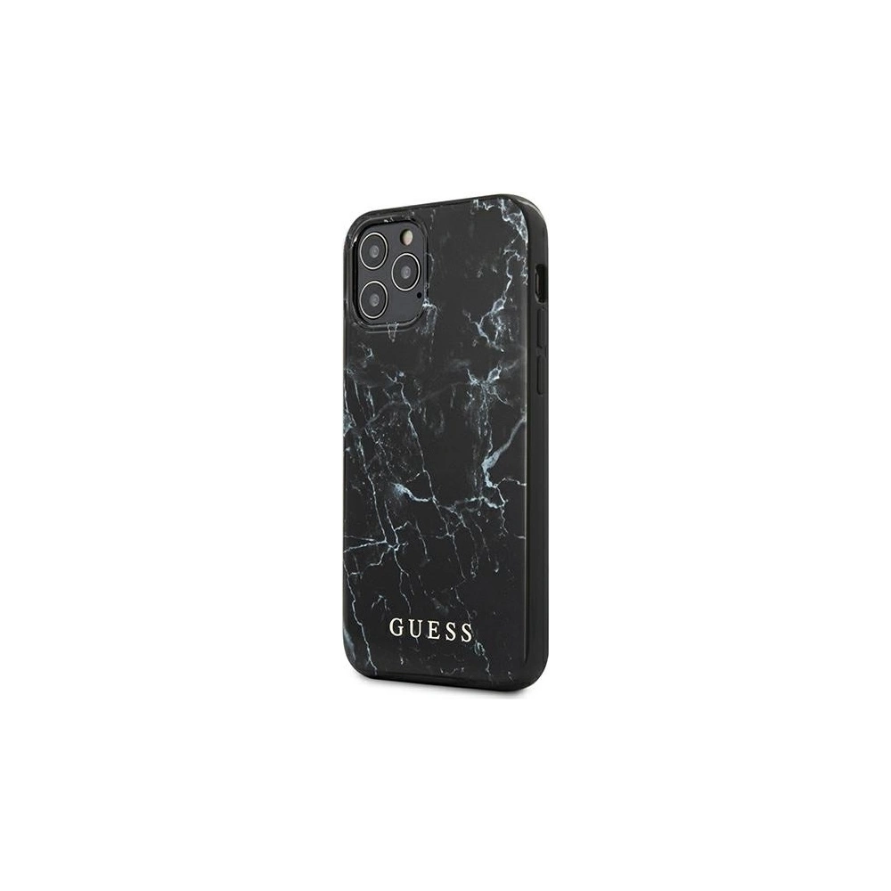 Wholesale Guess GUHCP12MPCUMABK Apple iPhone 12/12 Pro black hardcase Marble - GUE624BLK - {ean13} - Hurt