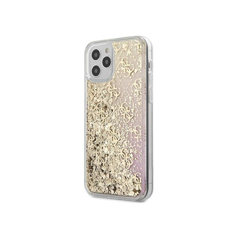 Hurtownia Guess - 3700740481158 - GUE635GLD - Etui Guess GUHCP12SLG4GGPIGO Apple iPhone 12 mini złoty/gold hardcase Gradient Liquid Glitter 4G - B2B homescreen