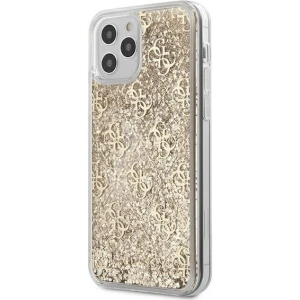 Hurtownia GSM - Etui Guess GUHCP12SLG4GSLG Apple iPhone 12 mini złoty/gold hardcase 4G Liquid Glitter - GUE636GLD - {ean13} - Hurt