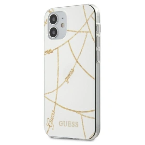 Hurtownia GSM - Etui Guess GUHCP12SPCUCHWH Apple iPhone 12 mini biały/white hardcase Gold Chain Collection - GUE640WHT - {ean13} - Hurt