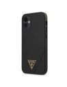 Guess GUHCP12SVSATMLBK Apple iPhone 12 mini black hardcase Saffiano