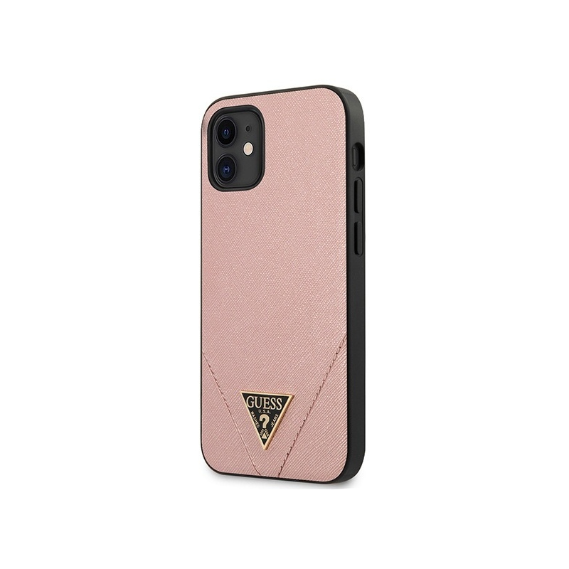 Hurtownia Guess - 3700740480199 - GUE652PNK - Etui Guess GUHCP12SVSATMLPI Apple iPhone 12 mini różowy/pink hardcase Saffiano - B2B homescreen