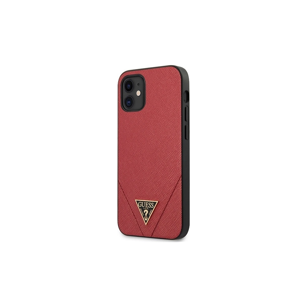 Hurtownia GSM - Etui Guess GUHCP12SVSATMLRE Apple iPhone 12 mini czerwony/red hardcase Saffiano - GUE653RED - {ean13} - Hurt