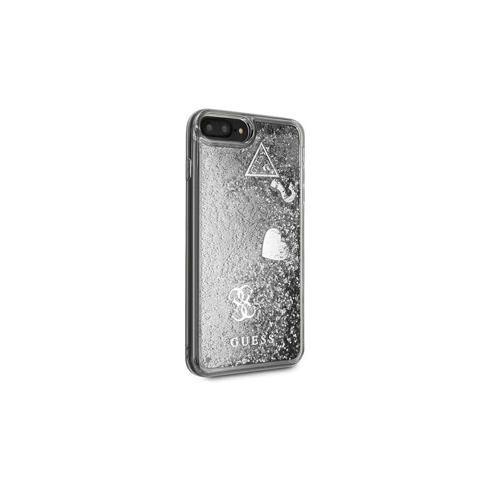 Wholesale Guess GUOHCI8LGLHFLSI Apple iPhone 8/7 Plus silver hardcase Glitter Charms - GUE657SLV - {ean13} - Hurt