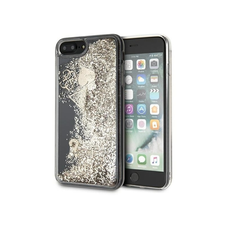 Guess Distributor - 3700740478561 - GUE656GLD - Guess GUOHCI8LGLHFLGO Apple iPhone 8/7 Plus gold hardcase Glitter Charms - B2B homescreen
