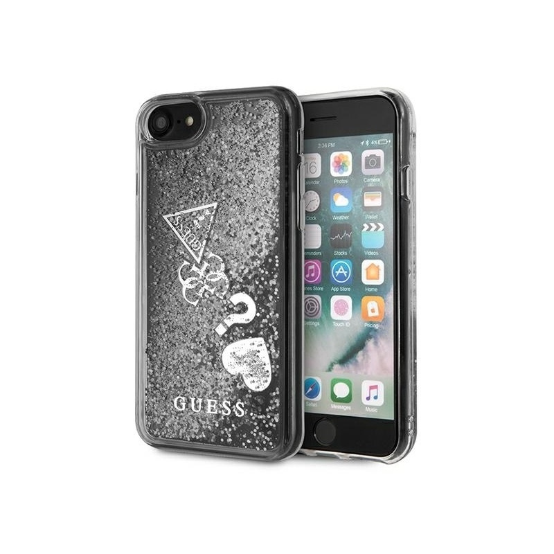 Guess Distributor - 3700740478639 - GUE655SLV - Guess GUOHCI8GLHFLSI Apple iPhone SE 2022/SE 2020/8/7 silver hardcase Glitter Charms - B2B homescreen