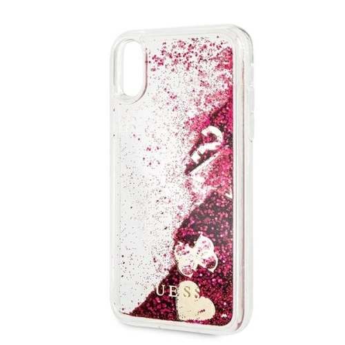 Etui Guess GUOHCI61GLHFLRA Apple iPhone XR malinowy/raspberry hardcase Glitter Charms