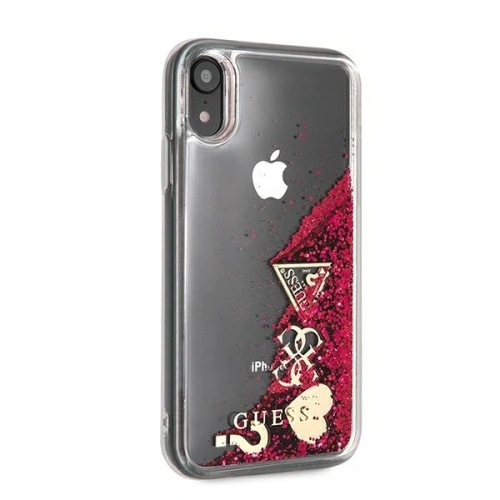 Etui Guess GUOHCI61GLHFLRA Apple iPhone XR malinowy/raspberry hardcase Glitter Charms