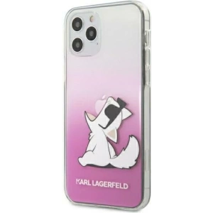 Karl Lagerfeld KLHCP12MCFNRCPI Apple iPhone 12/12 Pro pink hardcase Choupette Fun