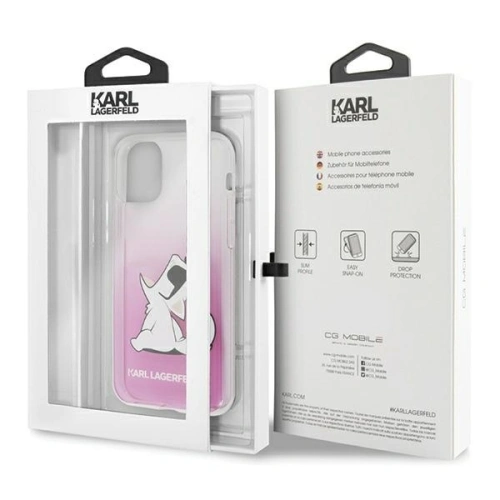 Etui Karl Lagerfeld KLHCP12MCFNRCPI Apple iPhone 12/12 Pro różowy/pink hardcase Choupette Fun