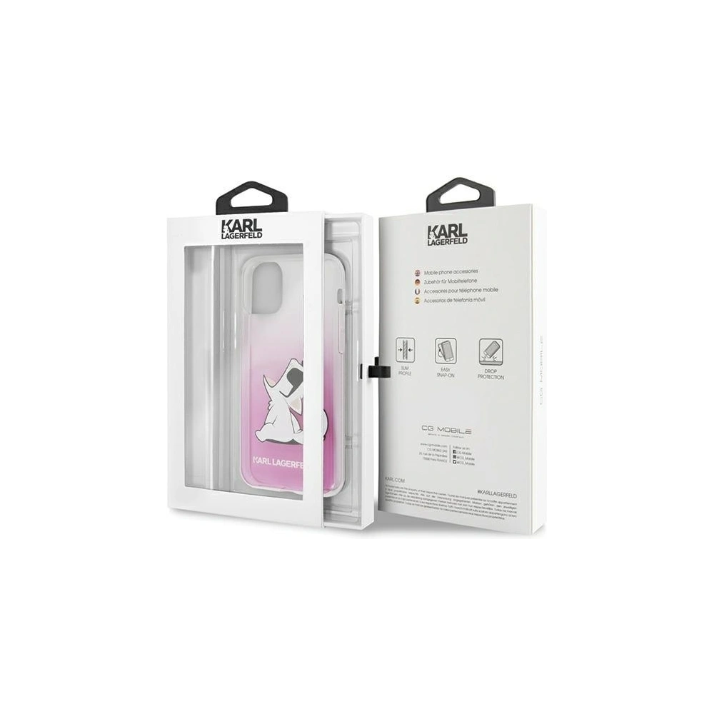 Wholesale Karl Lagerfeld KLHCP12MCFNRCPI Apple iPhone 12/12 Pro pink hardcase Choupette Fun - KLD329PNK - {ean13} - Hurt