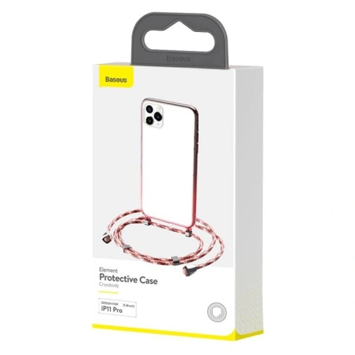 Przezroczyste etui Baseus Protective Case do iPhone 11 Pro (czerwony)