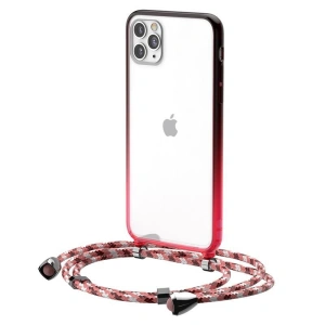 Transparent Baseus Protective Case for iPhone 11 Pro Max (red)