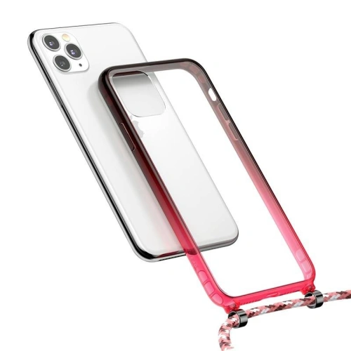Przezroczyste etui Baseus Protective Case do iPhone 11 Pro Max (czerwony)