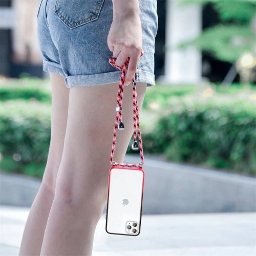 Przezroczyste etui Baseus Protective Case do iPhone 11 Pro Max (czerwony)