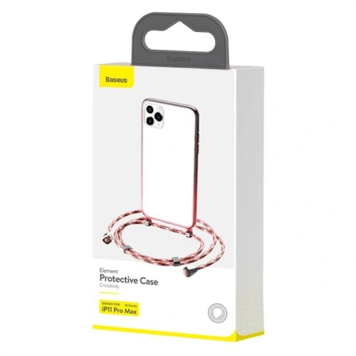 Przezroczyste etui Baseus Protective Case do iPhone 11 Pro Max (czerwony)