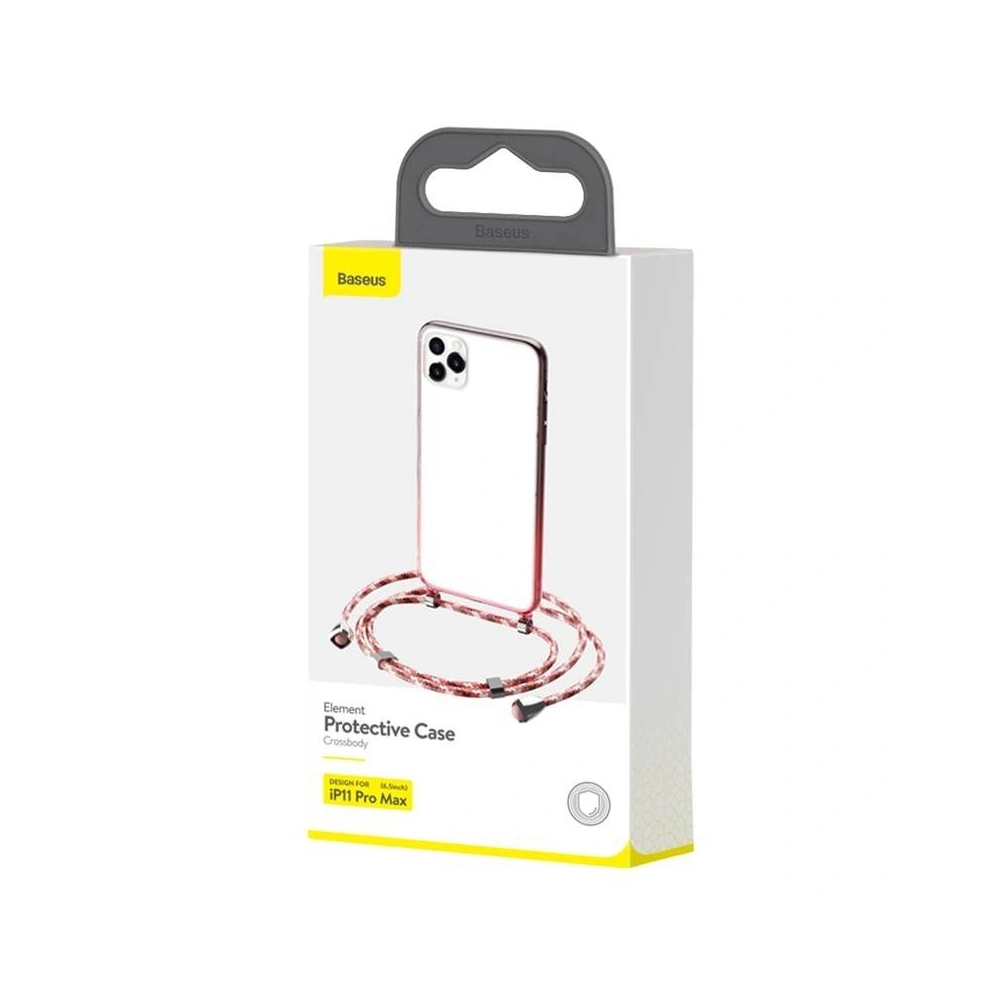 Hurtownia GSM - Przezroczyste etui Baseus Protective Case do iPhone 11 Pro Max (czerwony) - BSU1780RED - {ean13} - Hurt