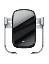 Car holder for Baseus Rock-solid phone with 10W wireless charger (silver)
