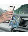 Wholesale Car holder for Baseus Rock-solid phone with 10W wireless charger (silver) - BSU1798SLV - {ean13} - Hurt