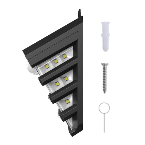 Zewnętrzna lampa solarna LED Baseus z czujnikiem ruchu - 2 sztuki (czarny)