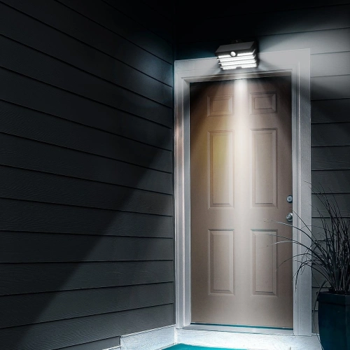 Zewnętrzna lampa solarna LED Baseus z czujnikiem ruchu - 2 sztuki (czarny)