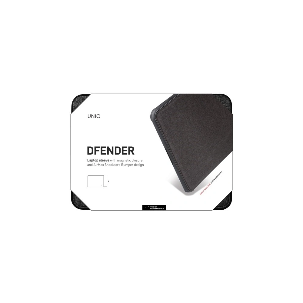 Hurtownia GSM - Etui UNIQ Dfender laptop Sleeve 16" czarny/charcoal black - UNIQ269BLK - {ean13} - Hurt