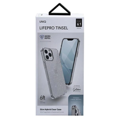 Etui UNIQ LifePro Tinsel Apple iPhone 12/12 Pro przezroczysty/lucent clear