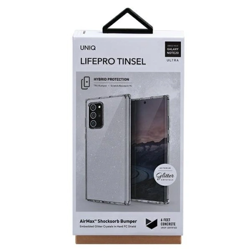 Etui UNIQ LifePro Tinsel Samsung Galaxy Note 20 Ultra przezroczysty/lucent clear