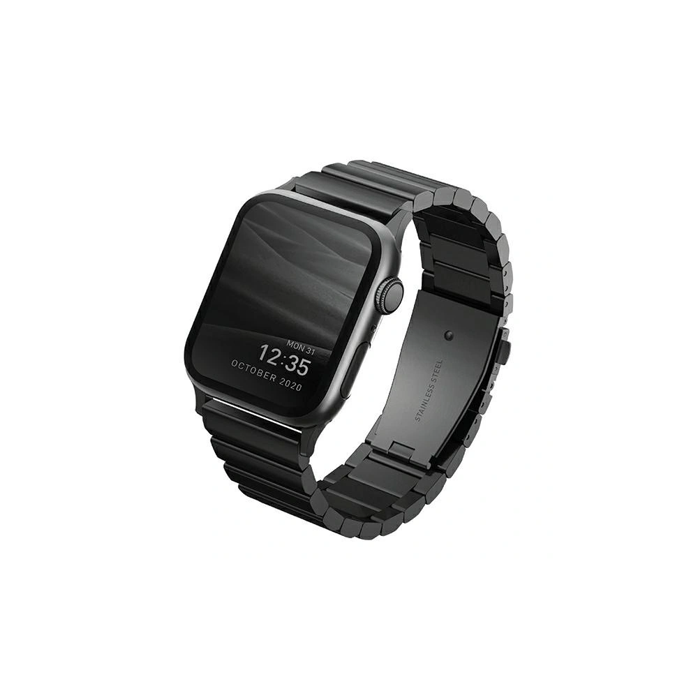 Hurtownia GSM - Pasek UNIQ Strova Apple Watch 4/5/6/7/SE/8/9/Ultra 44/45/49mm Stainless Steel czarny/midnight black - UNIQ285BLK - {ean13} - Hurt