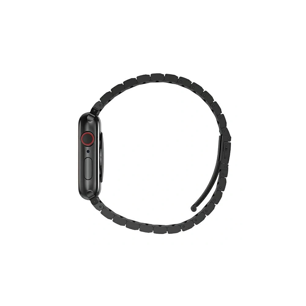 Wholesale UNIQ Strova strap Apple Watch 4/5/6/7/SE/8/9/Ultra 44/45/49mm Stainless Steel black/midnight black - UNIQ285BLK - {ean13} - Hurt