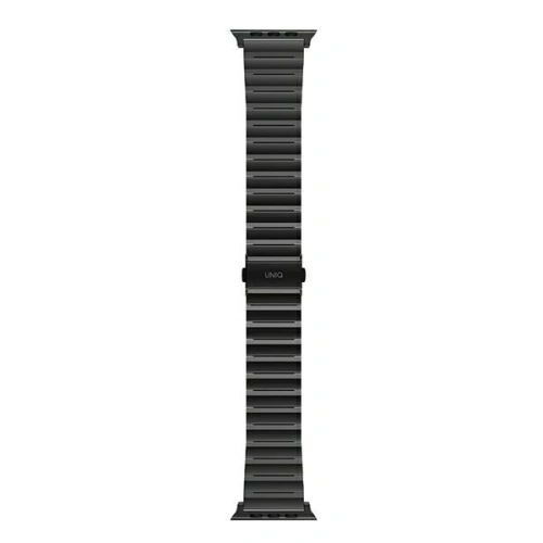 Pasek UNIQ Strova Apple Watch 4/5/6/7/SE/8/9/Ultra 44/45/49mm Stainless Steel czarny/midnight black