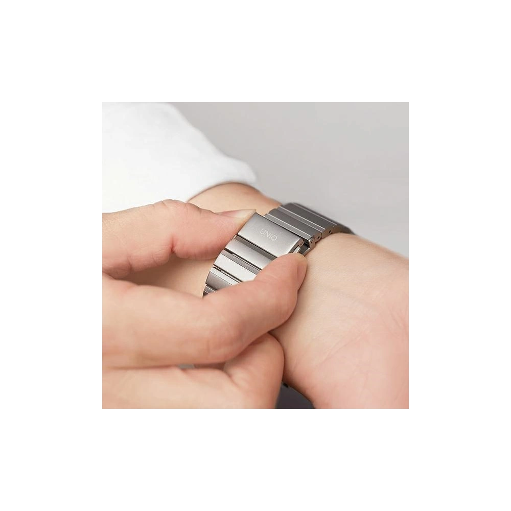 Hurtownia GSM - Pasek UNIQ Strova Apple Watch 4/5/6/7/SE/8/9/Ultra 44/45/49mm Stainless Steel czarny/midnight black - UNIQ285BLK - {ean13} - Hurt