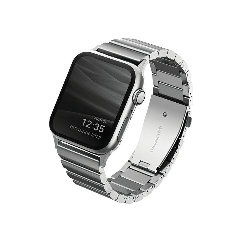 Uniq Distributor - 8886463674253 - UNIQ286SLV - UNIQ Strova Strap Apple Watch 42/44mm Stainless Steel sterling silver - B2B homescreen